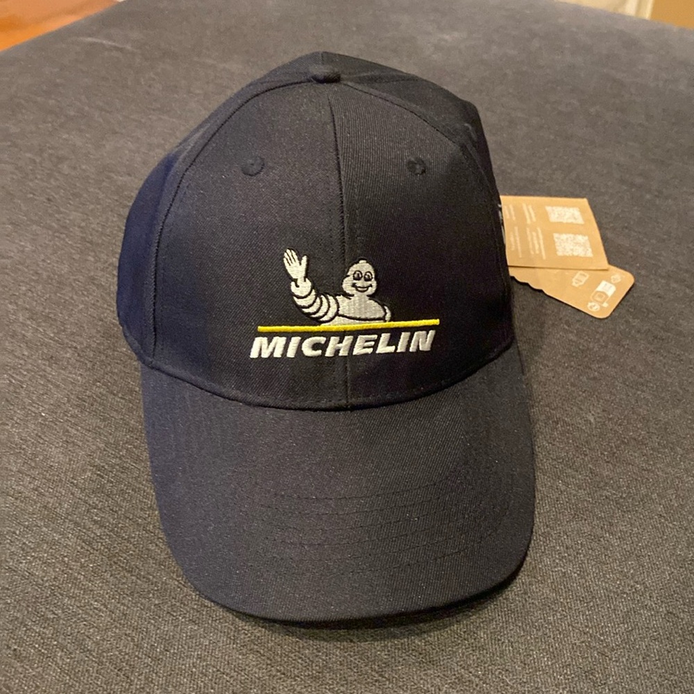Michelin Navy Blue Baseball Cap. Adjustable Velcro Strap. NWT
